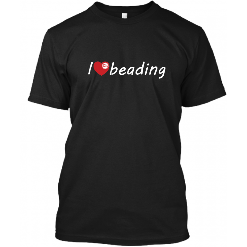 T-shirt LOVE BEADING NOIR